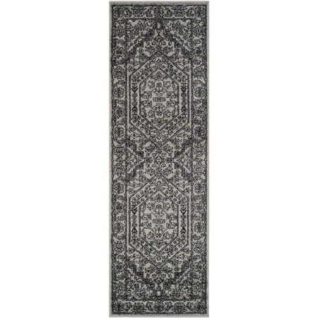 Safavieh 2 ft. 1 in. x 6 ft. Adirondack Power Loomed Runner Area Rug Silver & Black ADR108A-260